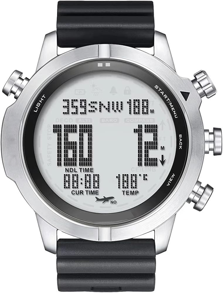 Dive Computer Watches for Men, Scuba Diving Watches, Men's Wrist Watches with Compass, Altimeter, Barometer, Pedometer 